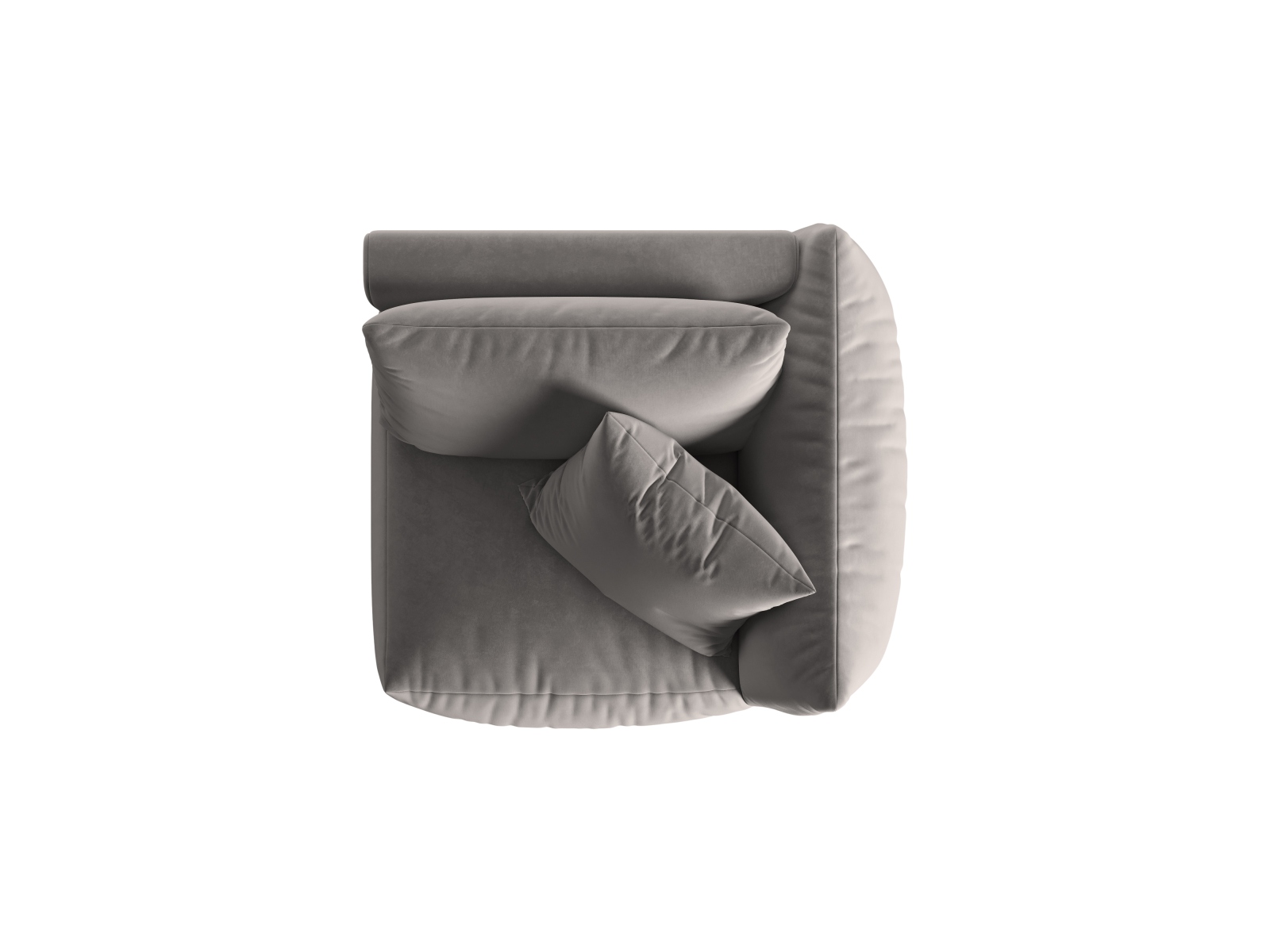 Velvet Modul Right, "Chris", 1 Seat, 110x100x80
