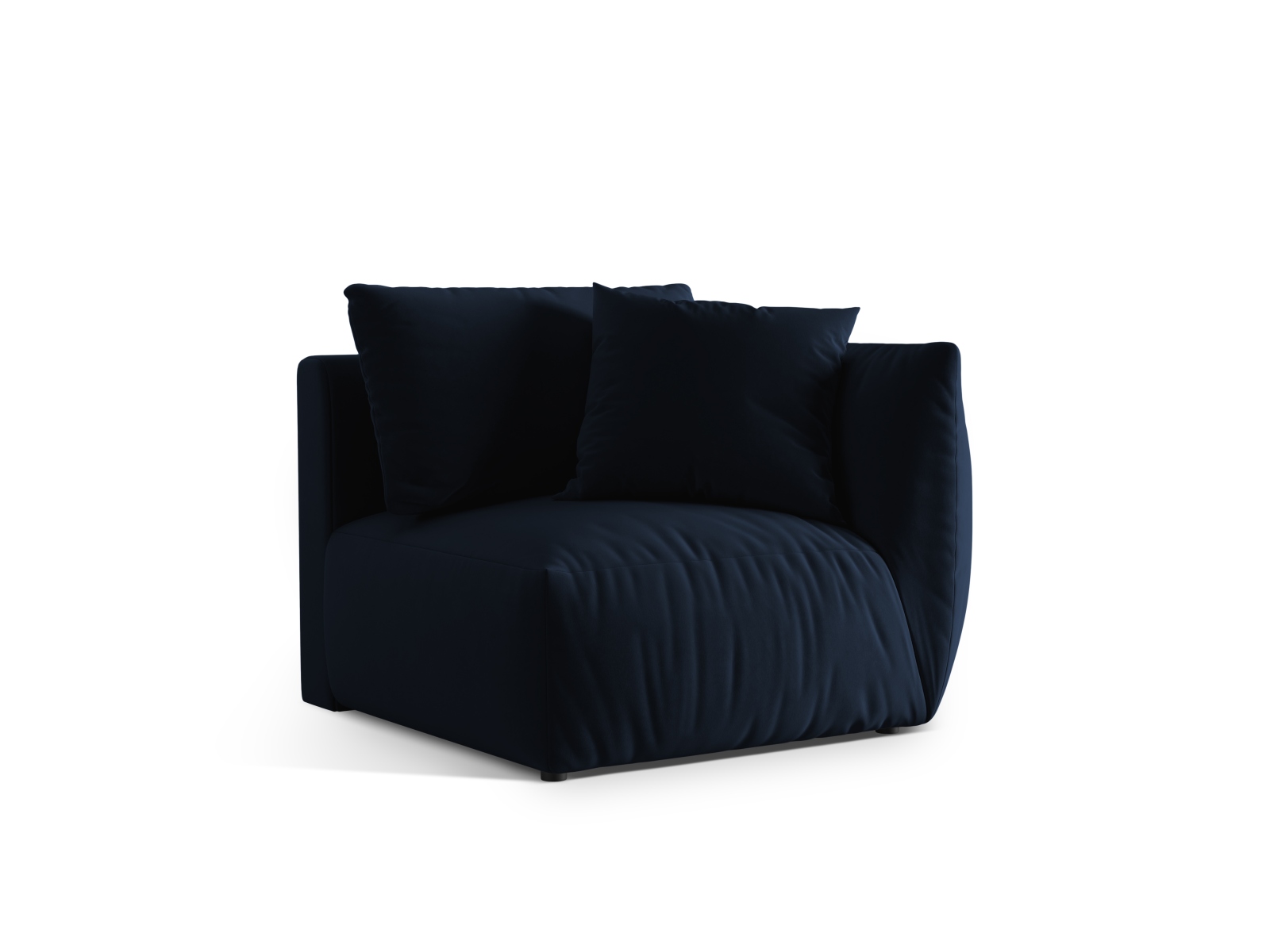 Velvet Modul Right, "Chris", 1 Seat, 110x100x80