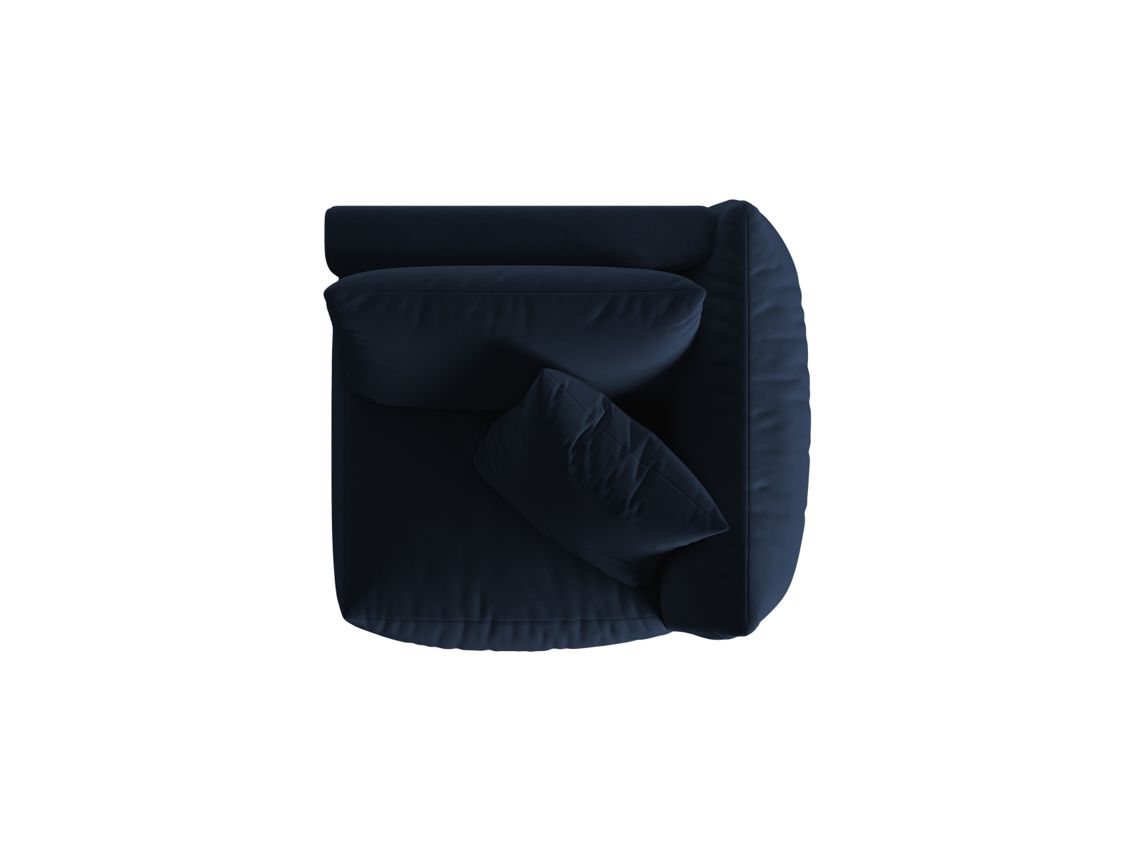 Velvet Modul Right, "Chris", 1 Seat, 110x100x80