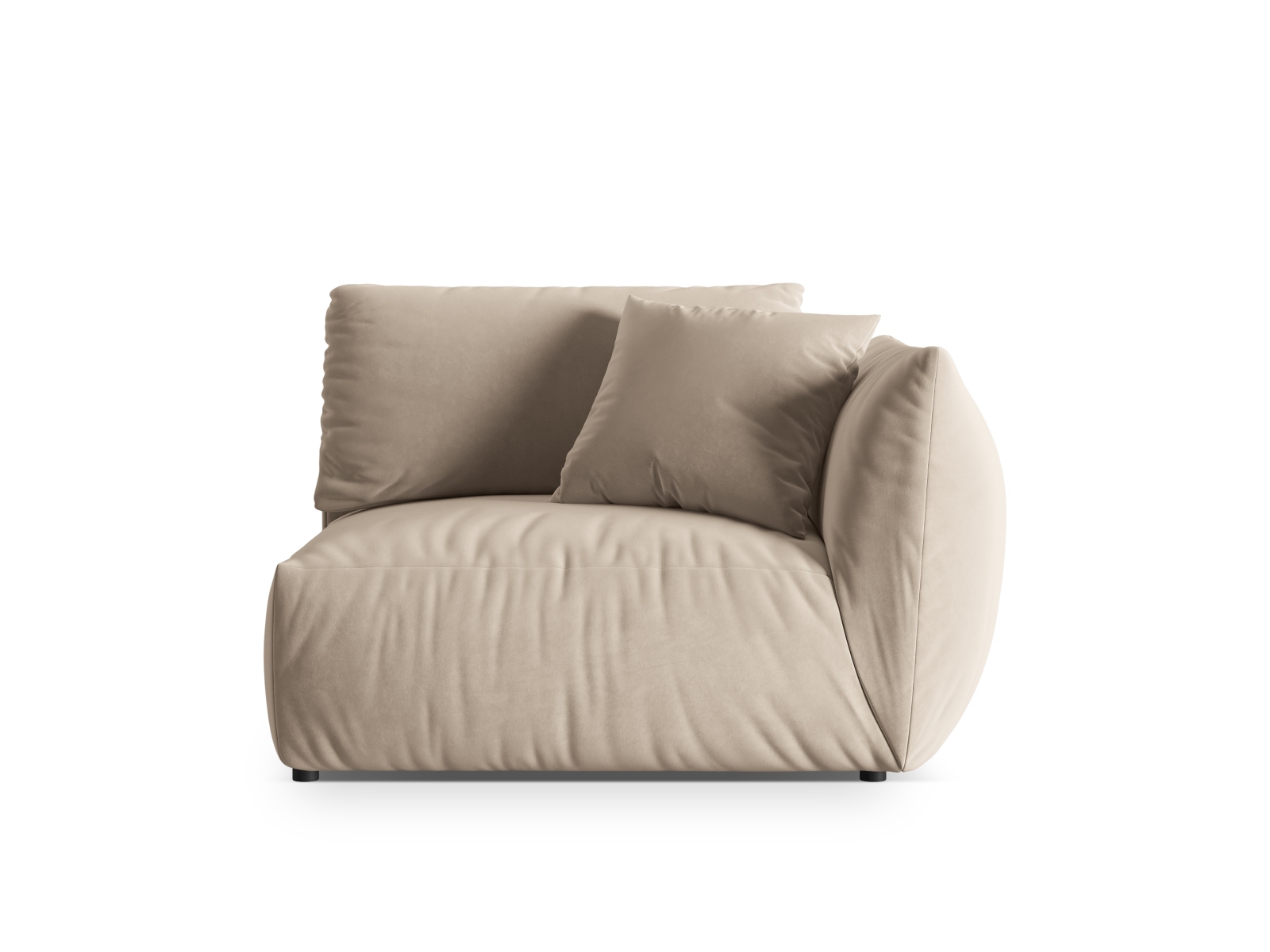 Velvet Modul Right, "Chris", 1 Seat, 130x100x80