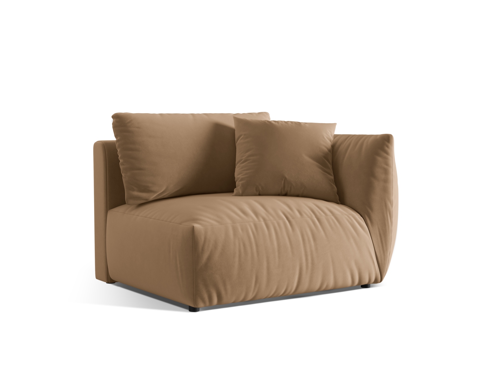 Velvet Modul Right, "Chris", 1 Seat, 130x100x80
