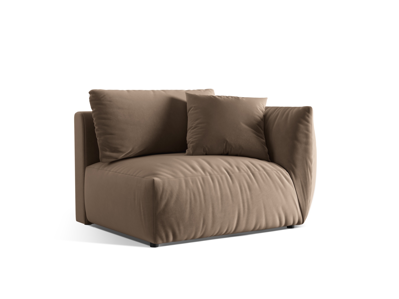 Velvet Modul Right, "Chris", 1 Seat, 130x100x80