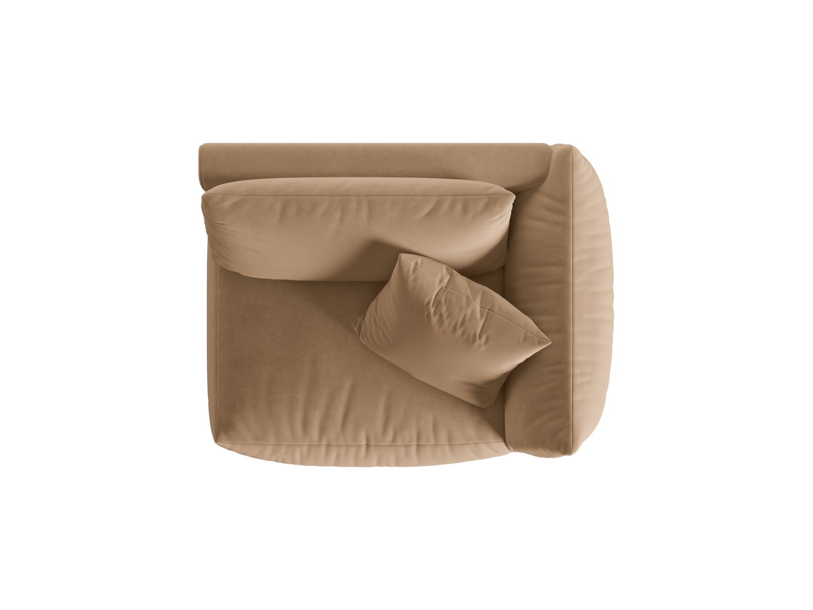 Velvet Modul Right, "Chris", 1 Seat, 130x100x80