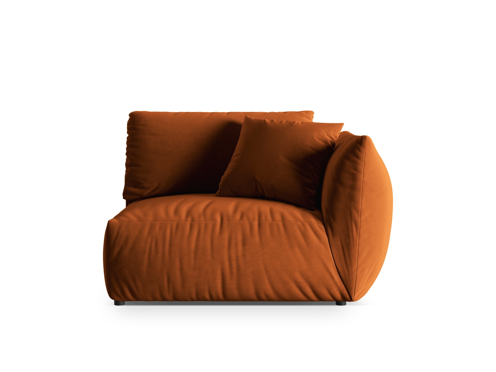 Velvet Modul Right, "Chris", 1 Seat, 130x100x80