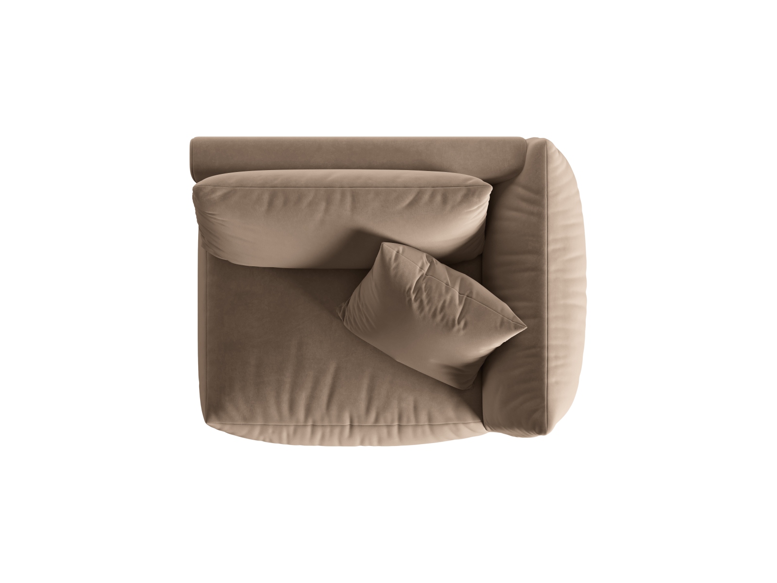 Velvet Modul Right, "Chris", 1 Seat, 130x100x80