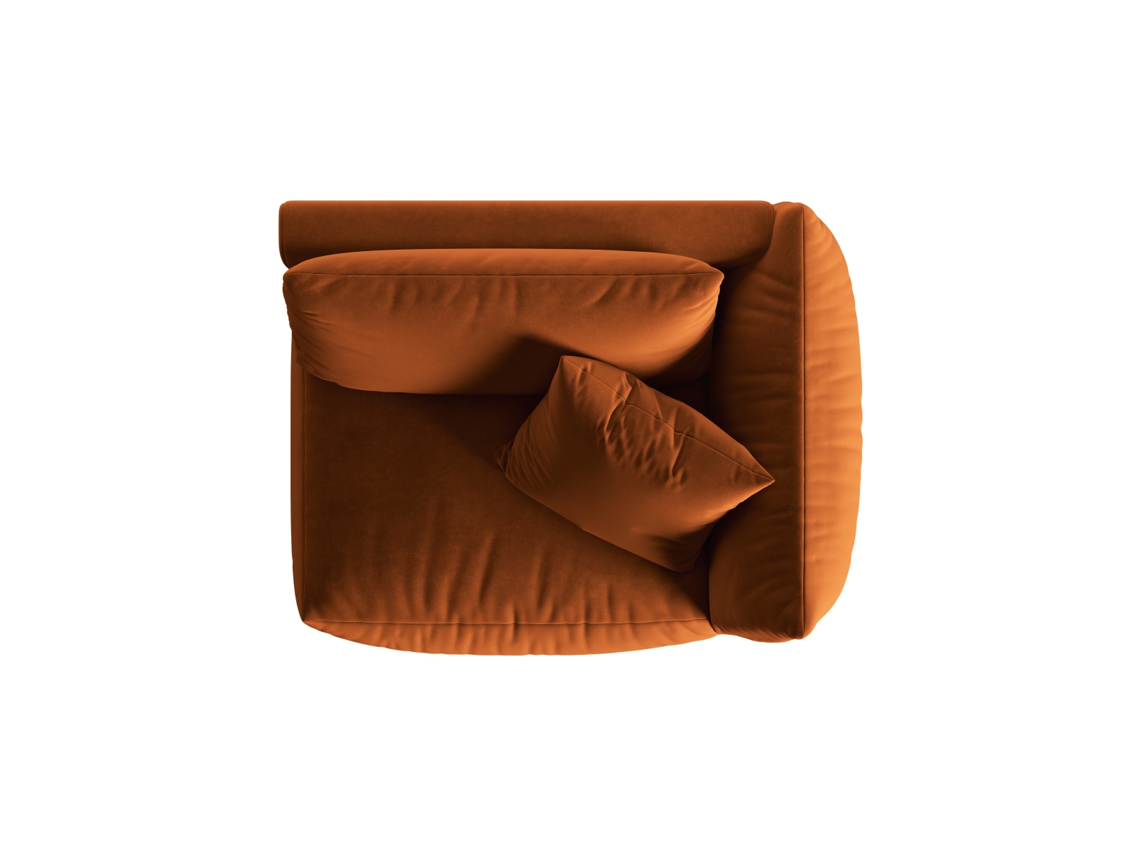 Velvet Modul Right, "Chris", 1 Seat, 130x100x80