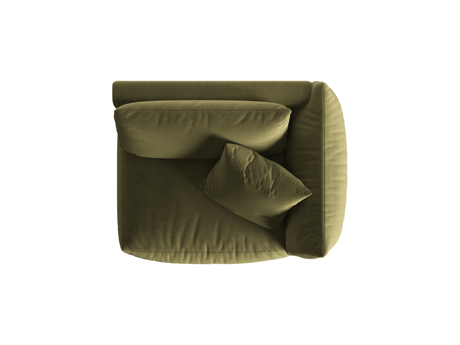Velvet Modul Right, "Chris", 1 Seat, 130x100x80