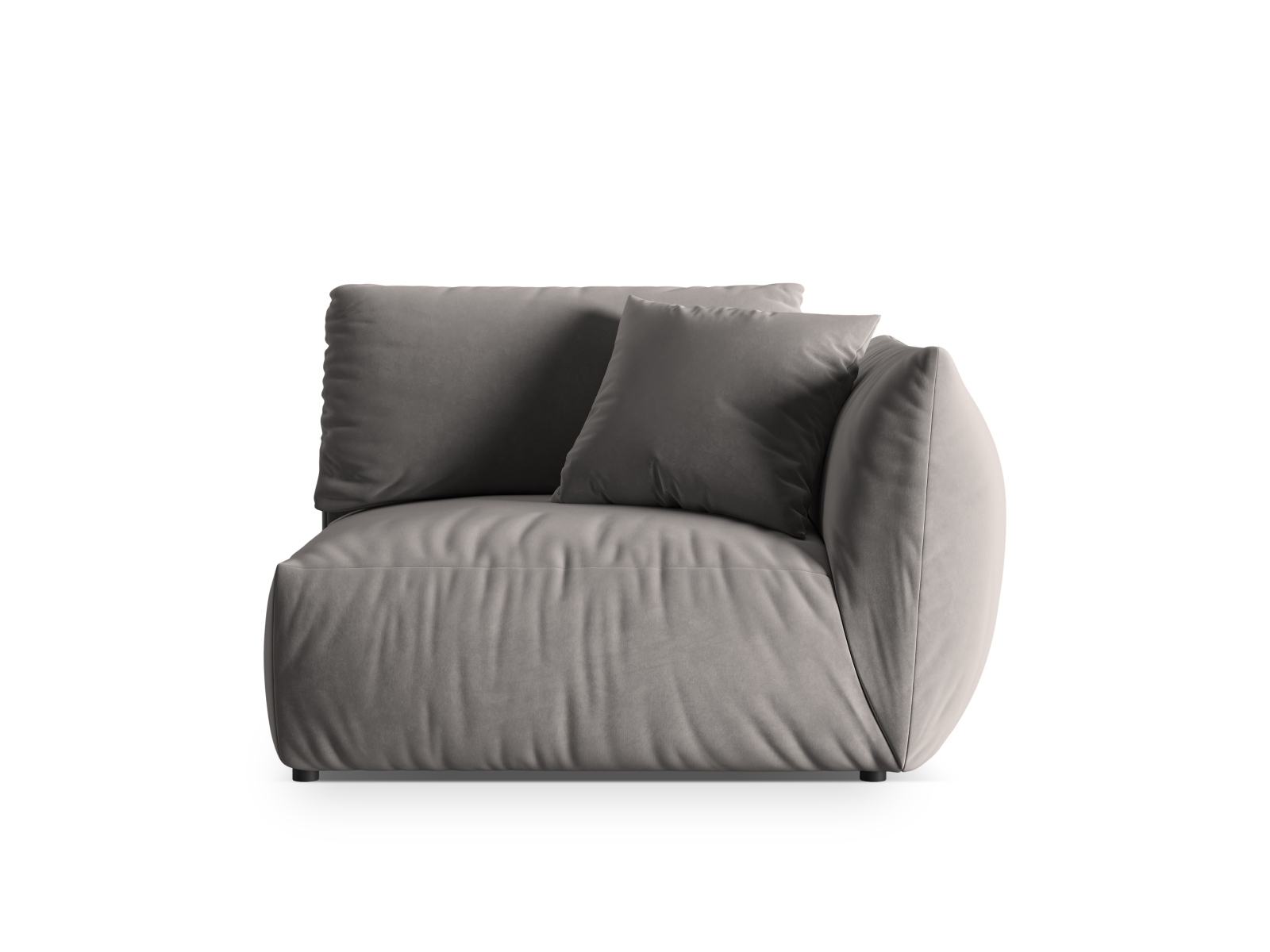 Velvet Modul Right, "Chris", 1 Seat, 130x100x80