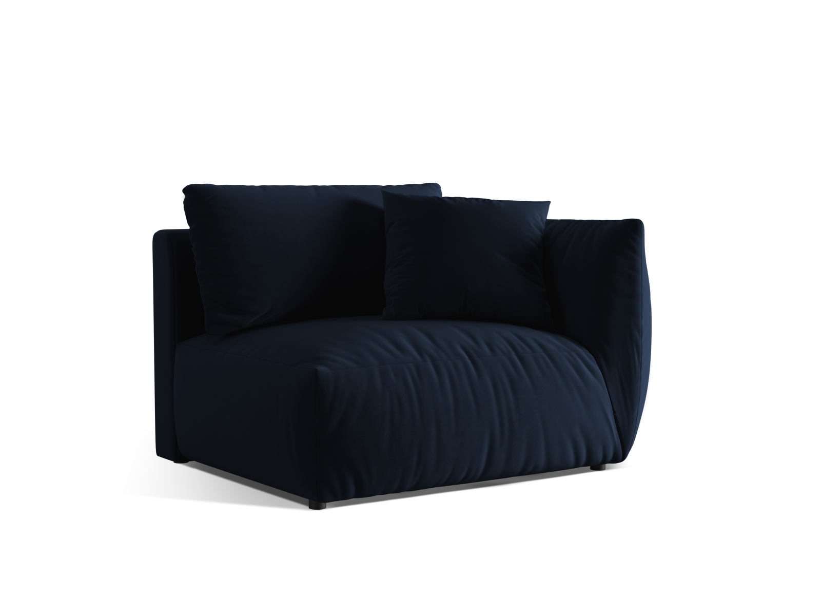 Velvet Modul Right, "Chris", 1 Seat, 130x100x80