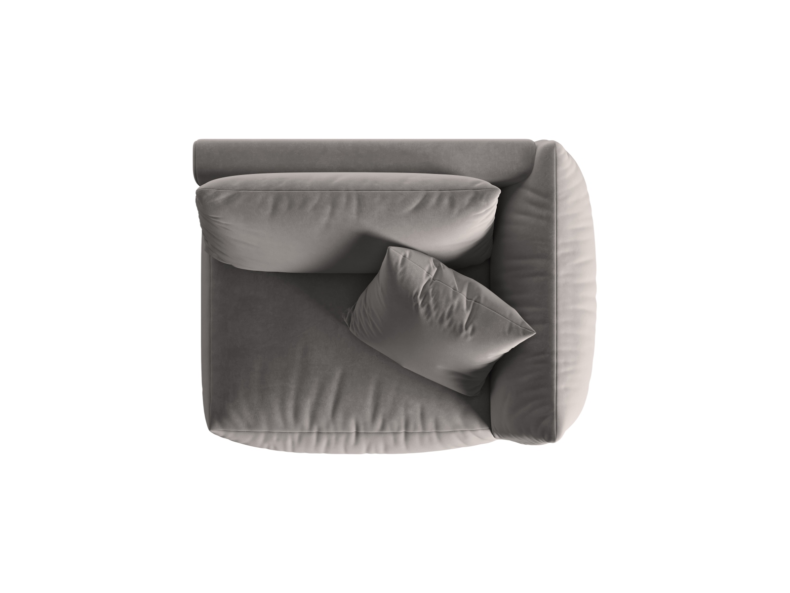 Velvet Modul Right, "Chris", 1 Seat, 130x100x80