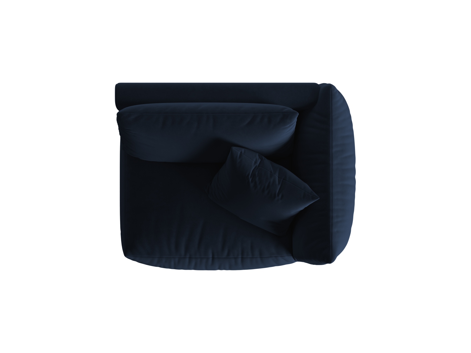 Velvet Modul Right, "Chris", 1 Seat, 130x100x80
