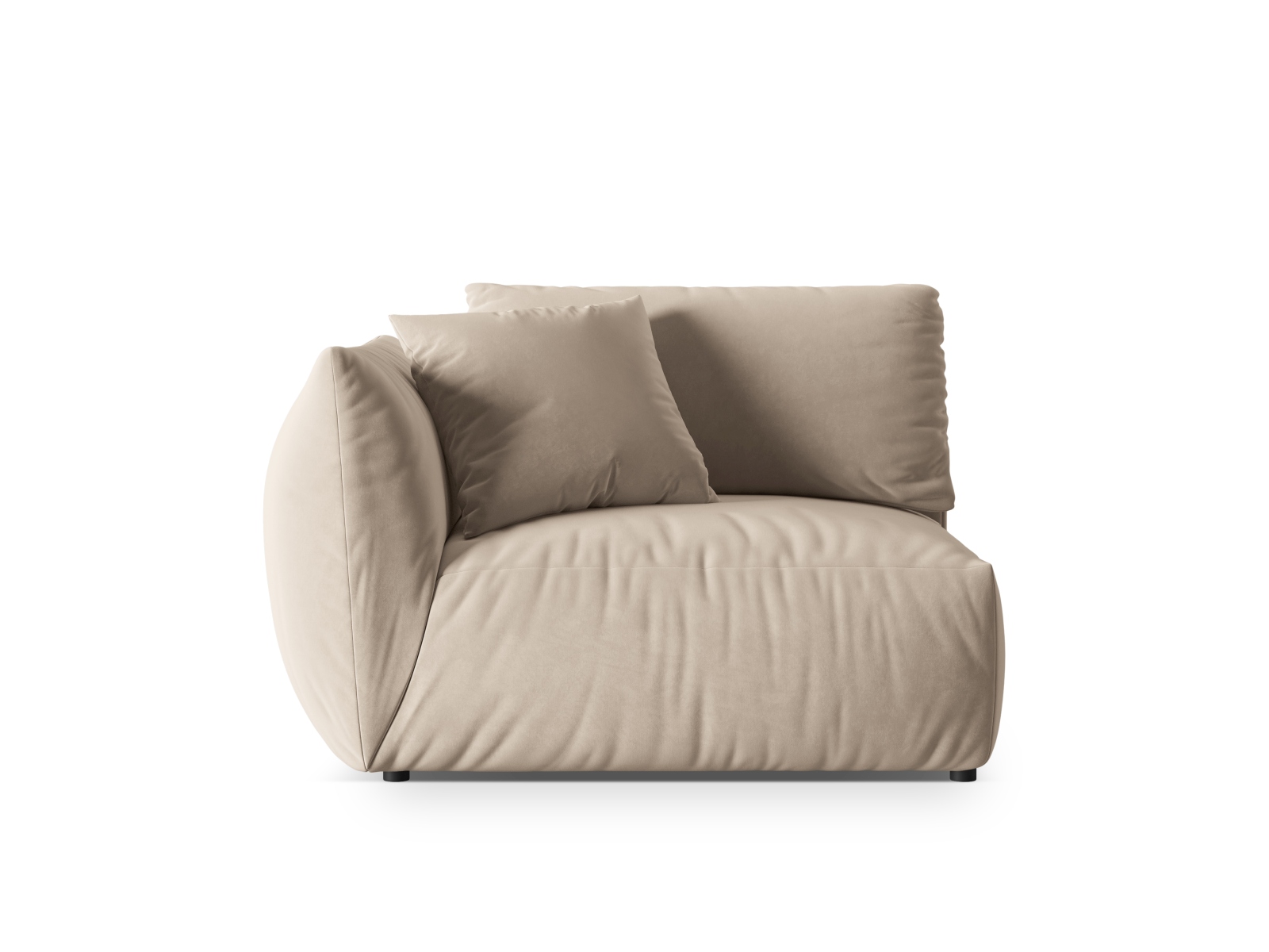 Velvet Modul Left, "Chris", 1 Seat, 130x100x80