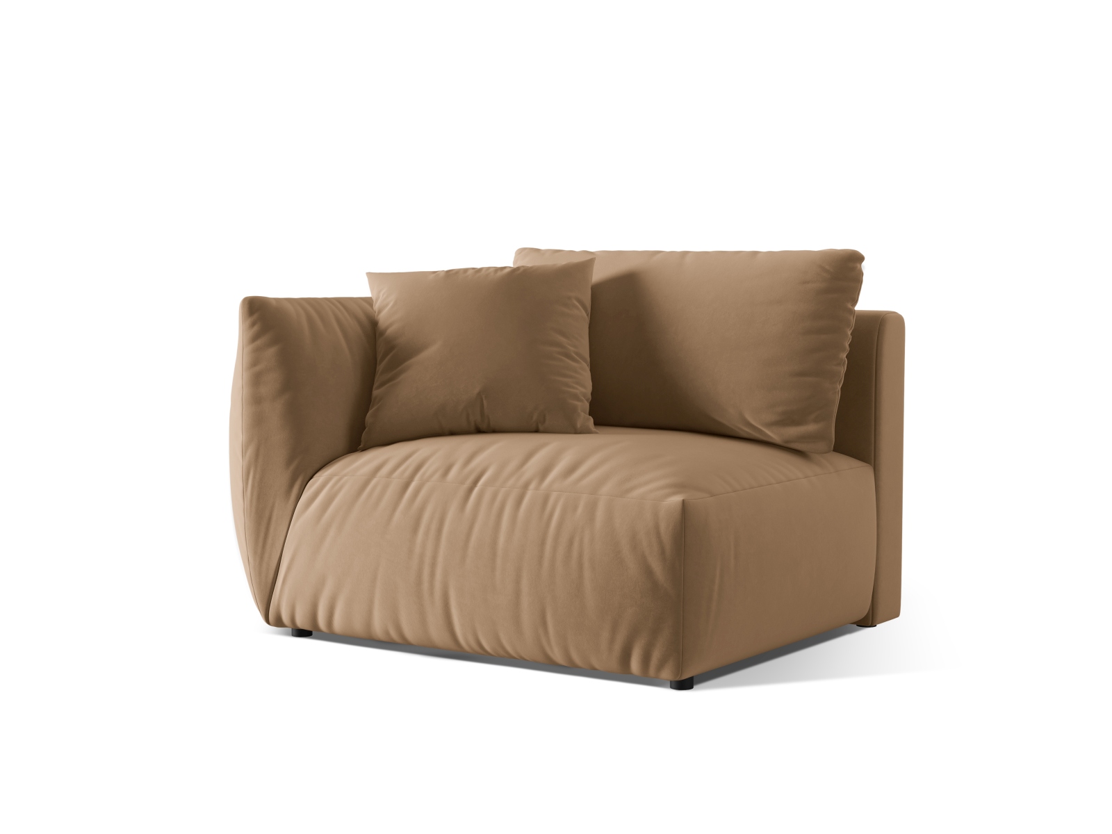 Velvet Modul Left, "Chris", 1 Seat, 130x100x80