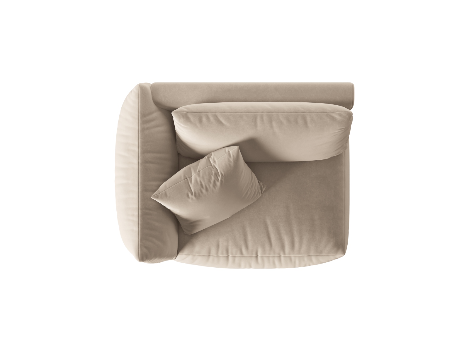 Velvet Modul Left, "Chris", 1 Seat, 130x100x80