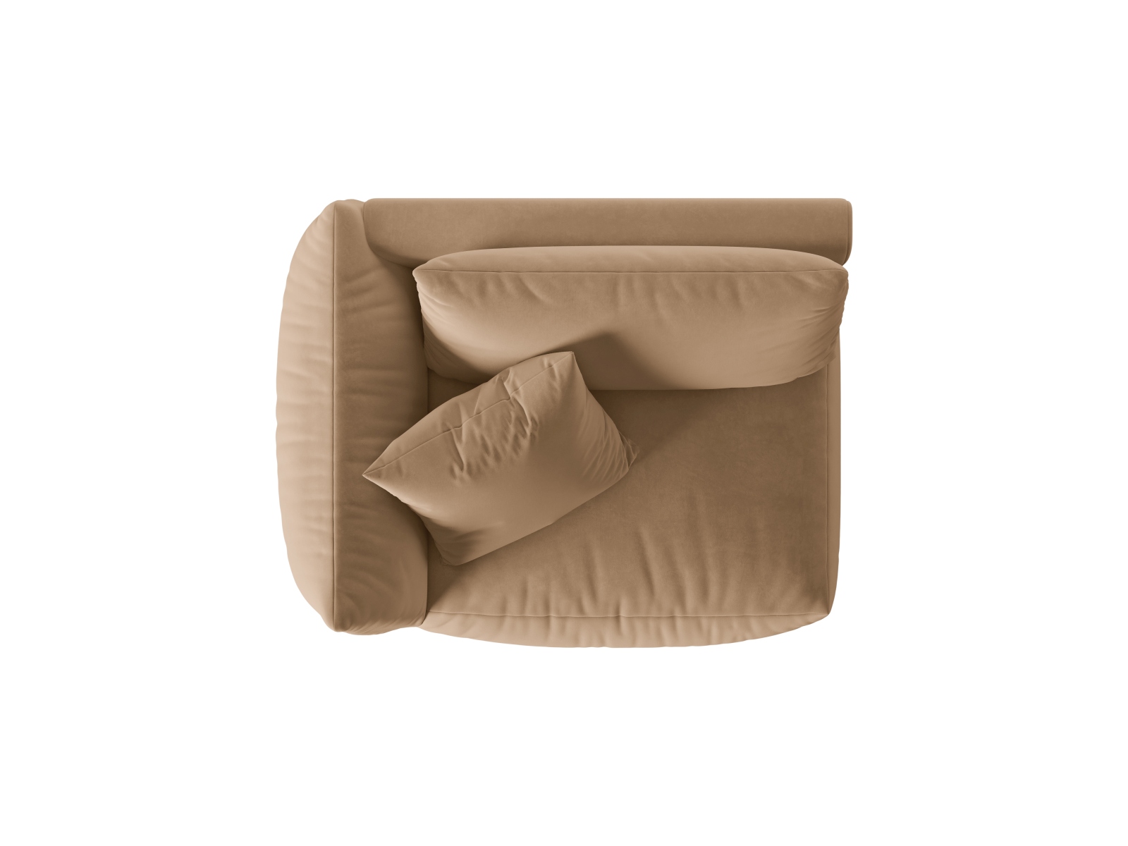 Velvet Modul Left, "Chris", 1 Seat, 130x100x80
