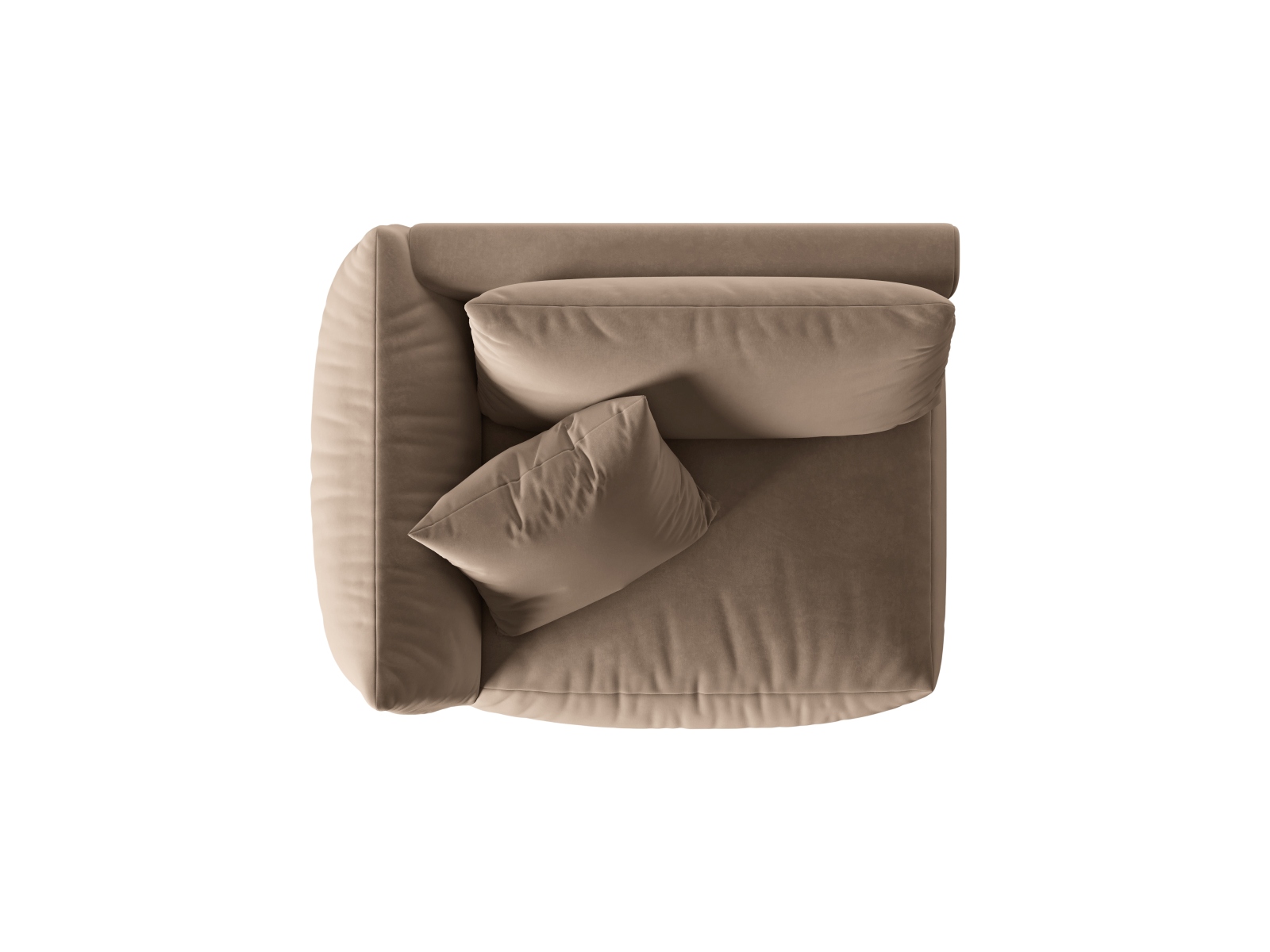 Velvet Modul Left, "Chris", 1 Seat, 130x100x80