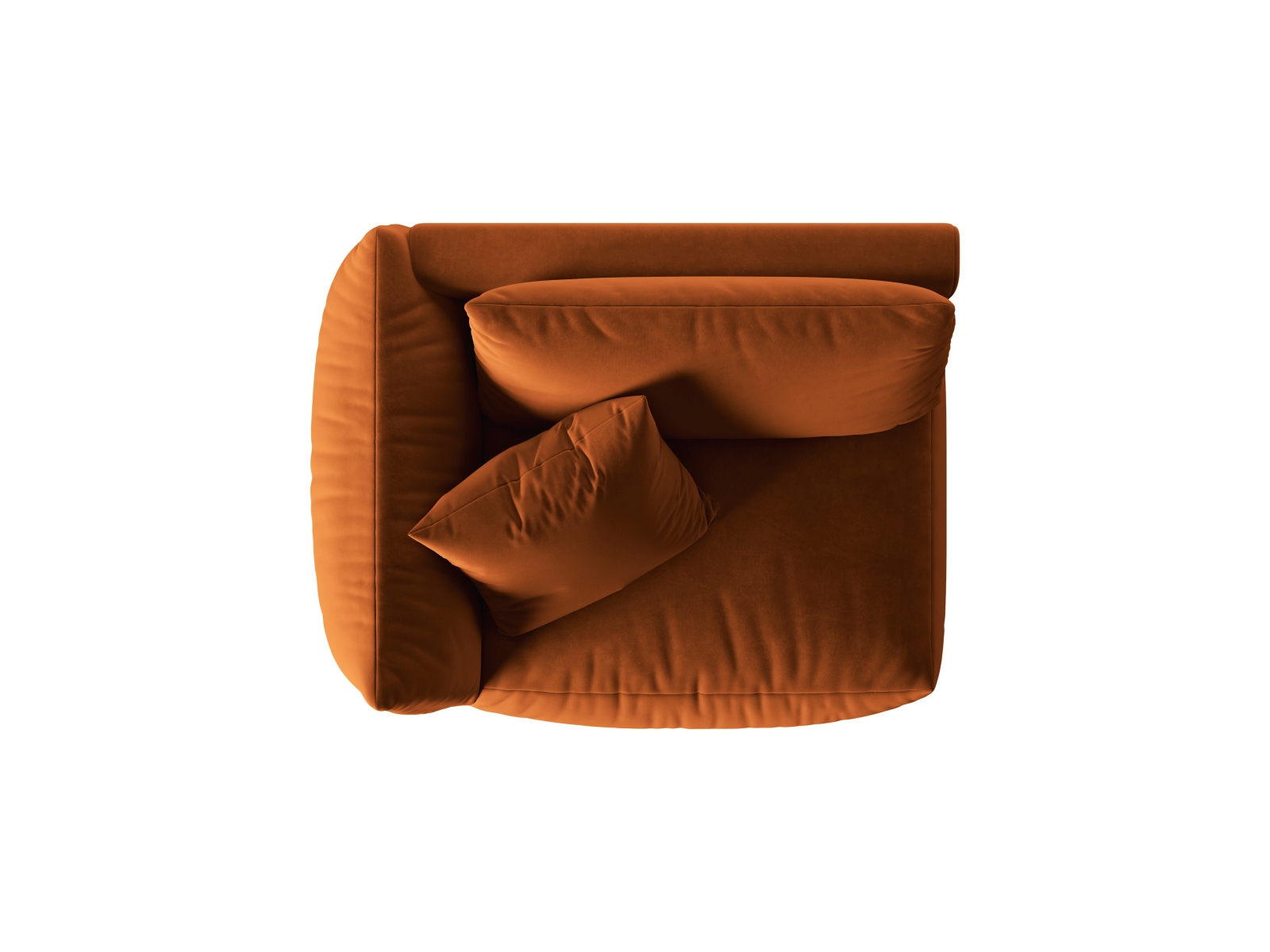 Velvet Modul Left, "Chris", 1 Seat, 130x100x80