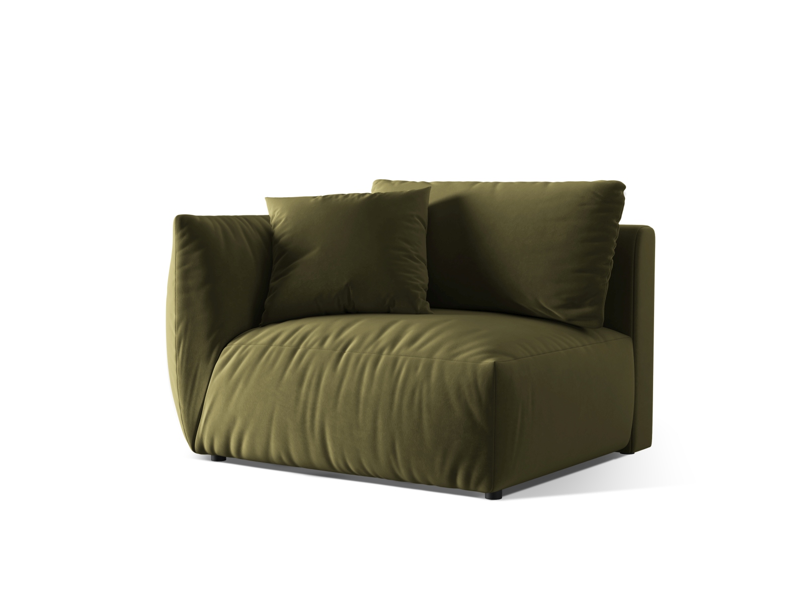 Velvet Modul Left, "Chris", 1 Seat, 130x100x80