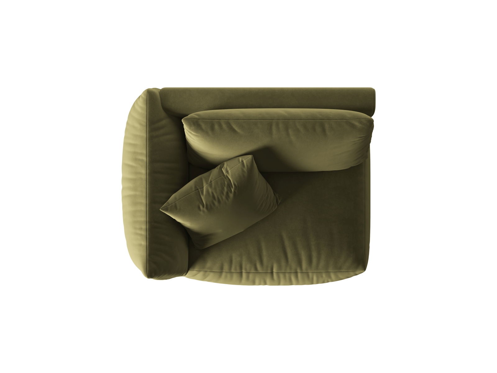Velvet Modul Left, "Chris", 1 Seat, 130x100x80