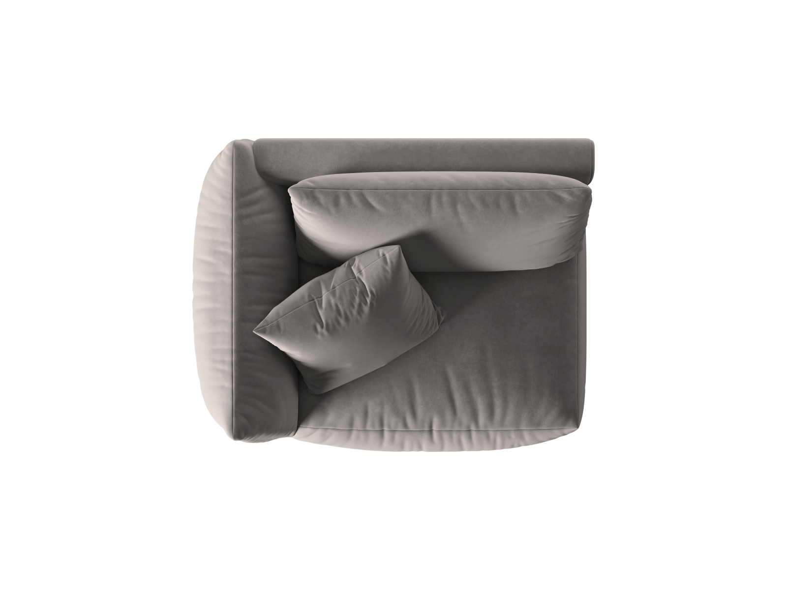 Velvet Modul Left, "Chris", 1 Seat, 130x100x80