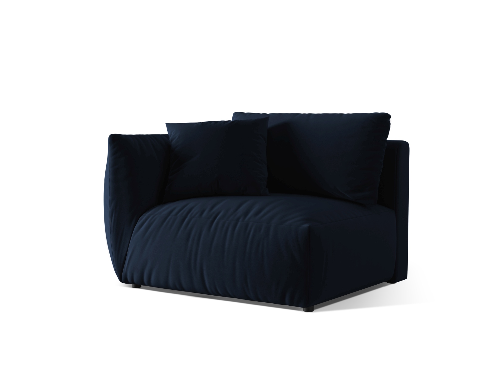 Velvet Modul Left, "Chris", 1 Seat, 130x100x80