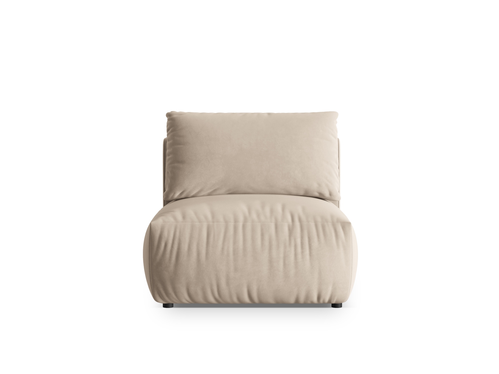 Velvet Modul Armless, "Chris", 1 Seat, 85x100x80