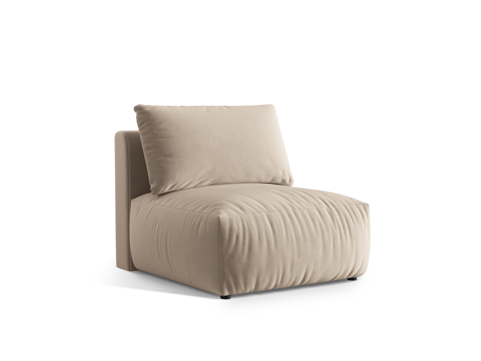 Velvet Modul Armless, "Chris", 1 Seat, 85x100x80