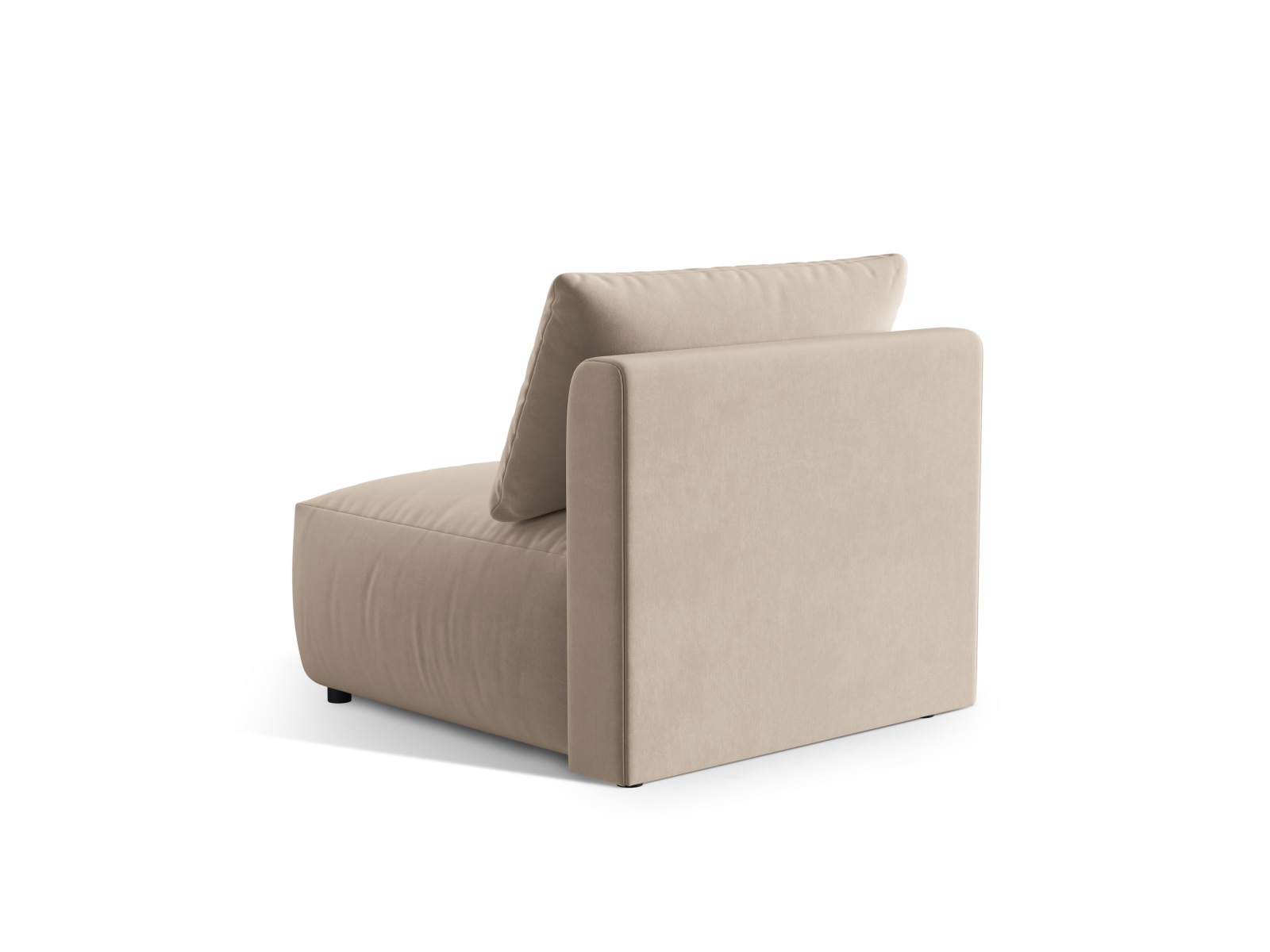 Velvet Modul Armless, "Chris", 1 Seat, 85x100x80