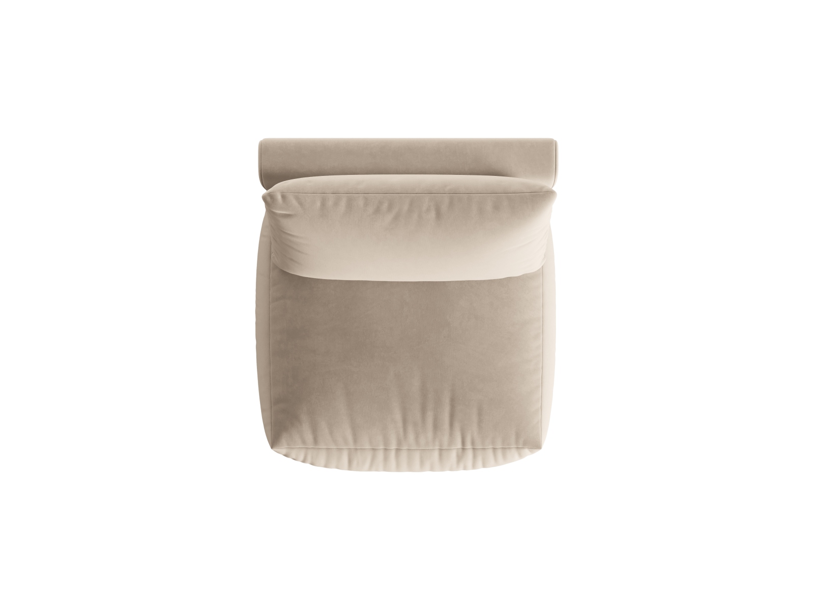 Velvet Modul Armless, "Chris", 1 Seat, 85x100x80