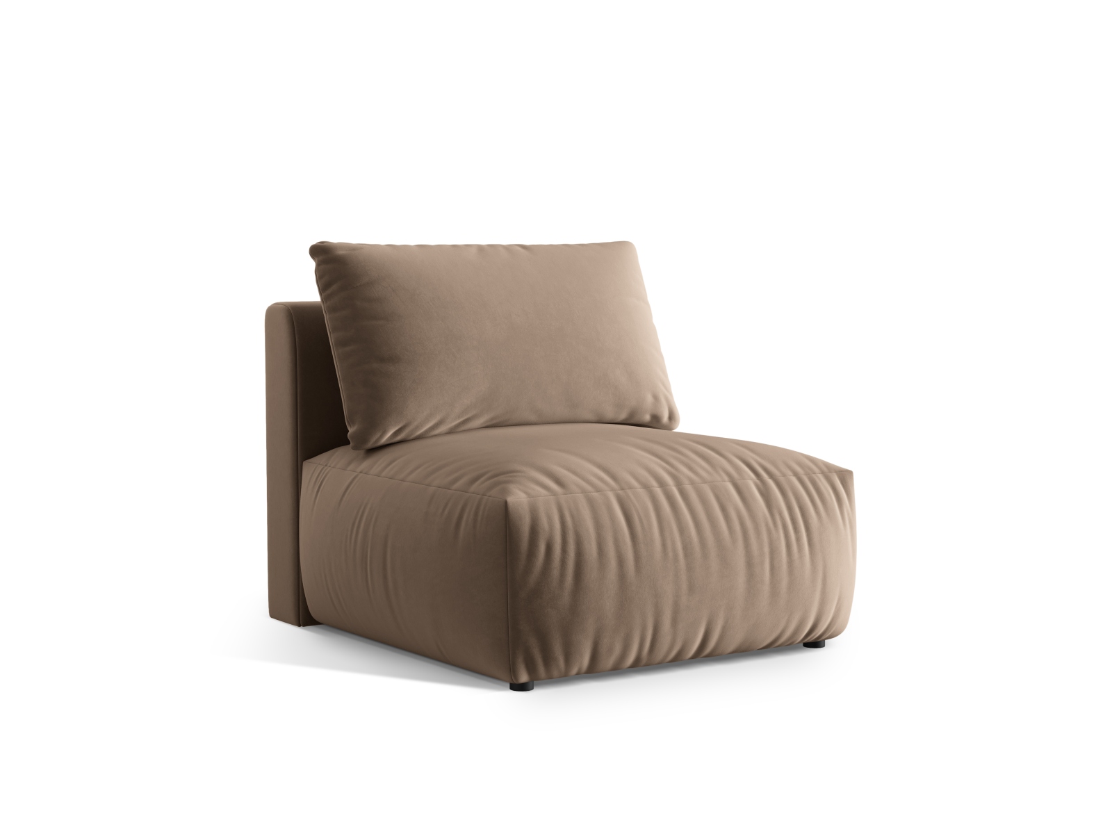 Velvet Modul Armless, "Chris", 1 Seat, 85x100x80
