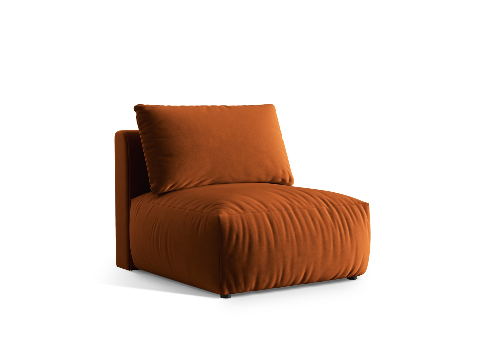 Velvet Modul Armless, "Chris", 1 Seat, 85x100x80