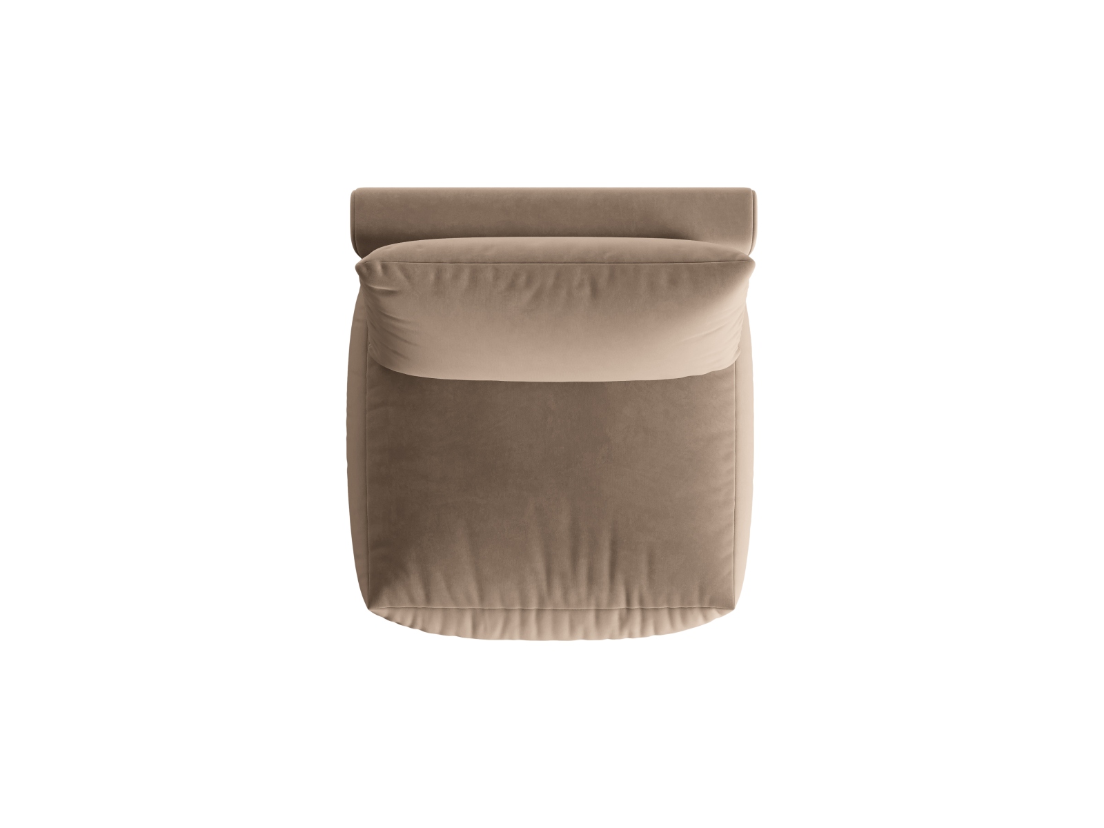Velvet Modul Armless, "Chris", 1 Seat, 85x100x80