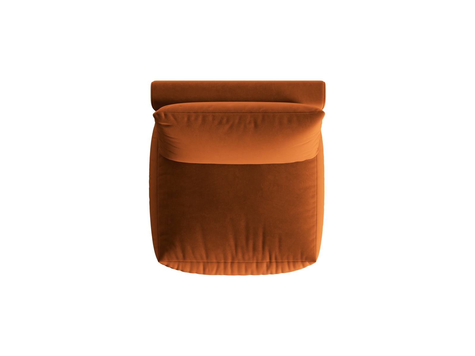 Velvet Modul Armless, "Chris", 1 Seat, 85x100x80
