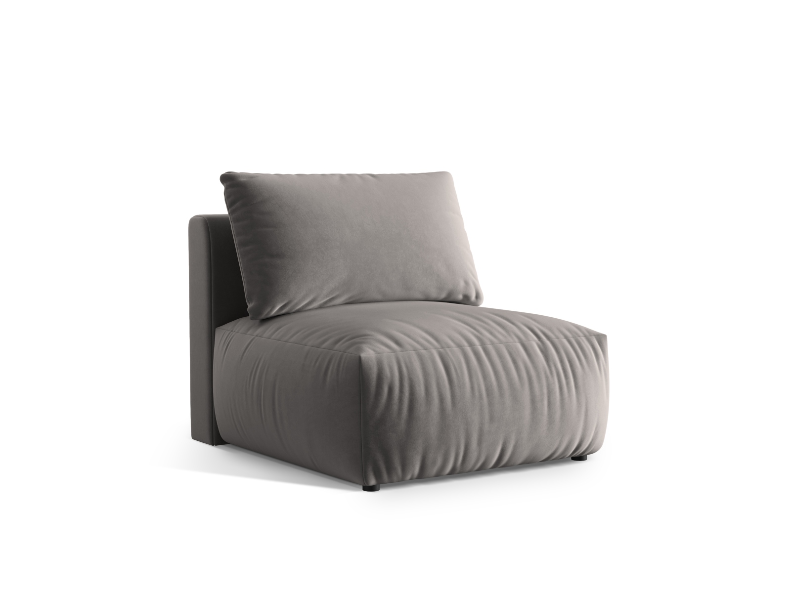 Velvet Modul Armless, "Chris", 1 Seat, 85x100x80
