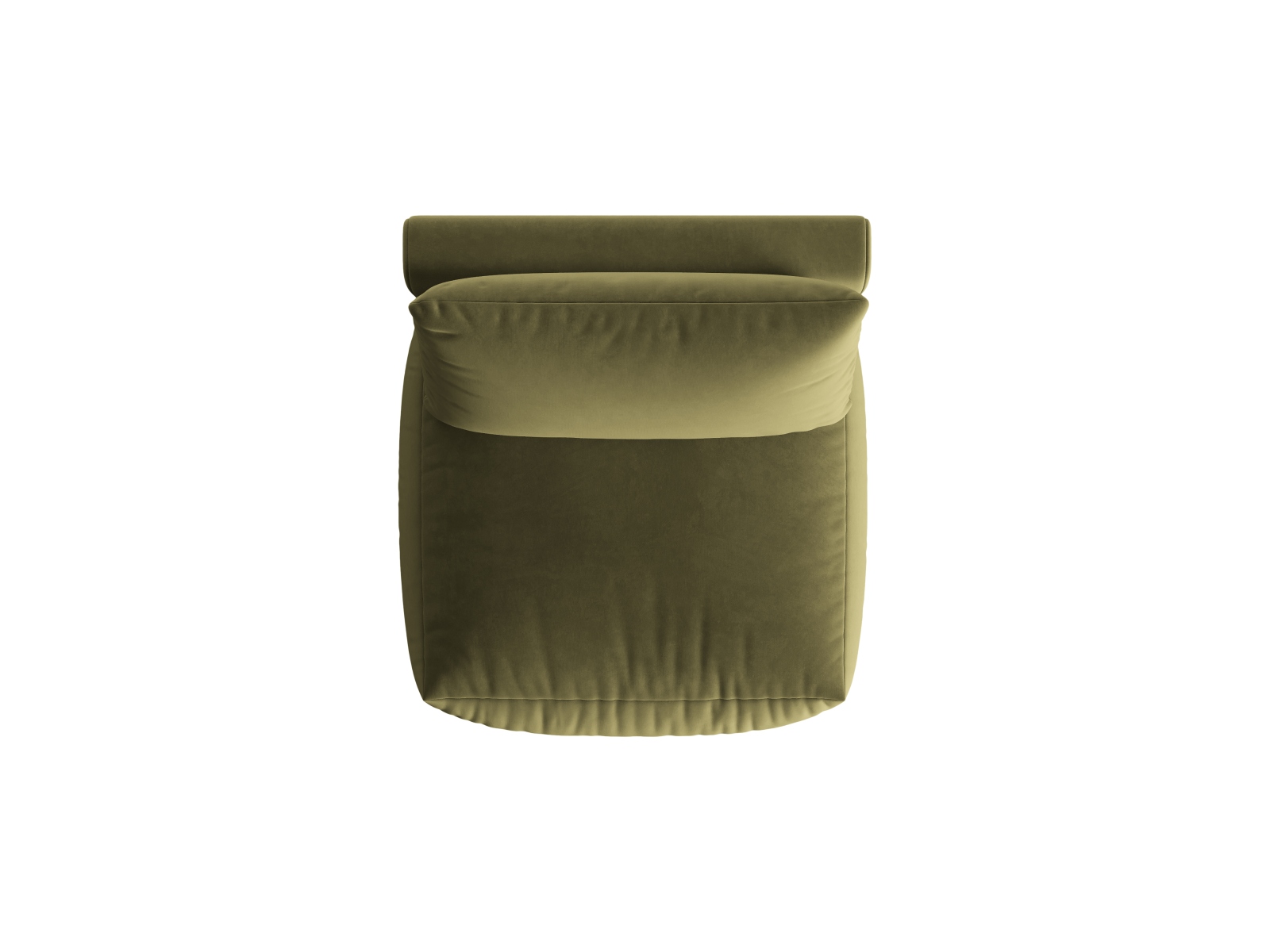 Velvet Modul Armless, "Chris", 1 Seat, 85x100x80
