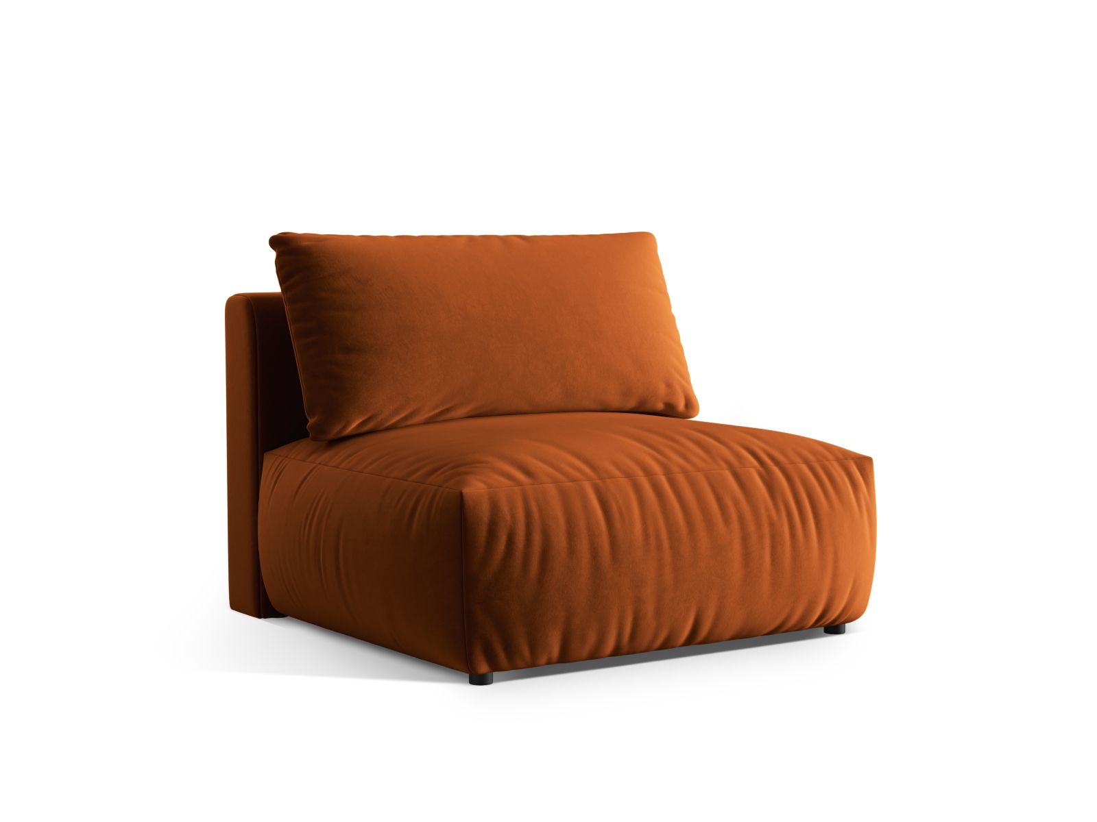 Velvet Modul Armless, "Chris", 1 Seat, 105x100x80