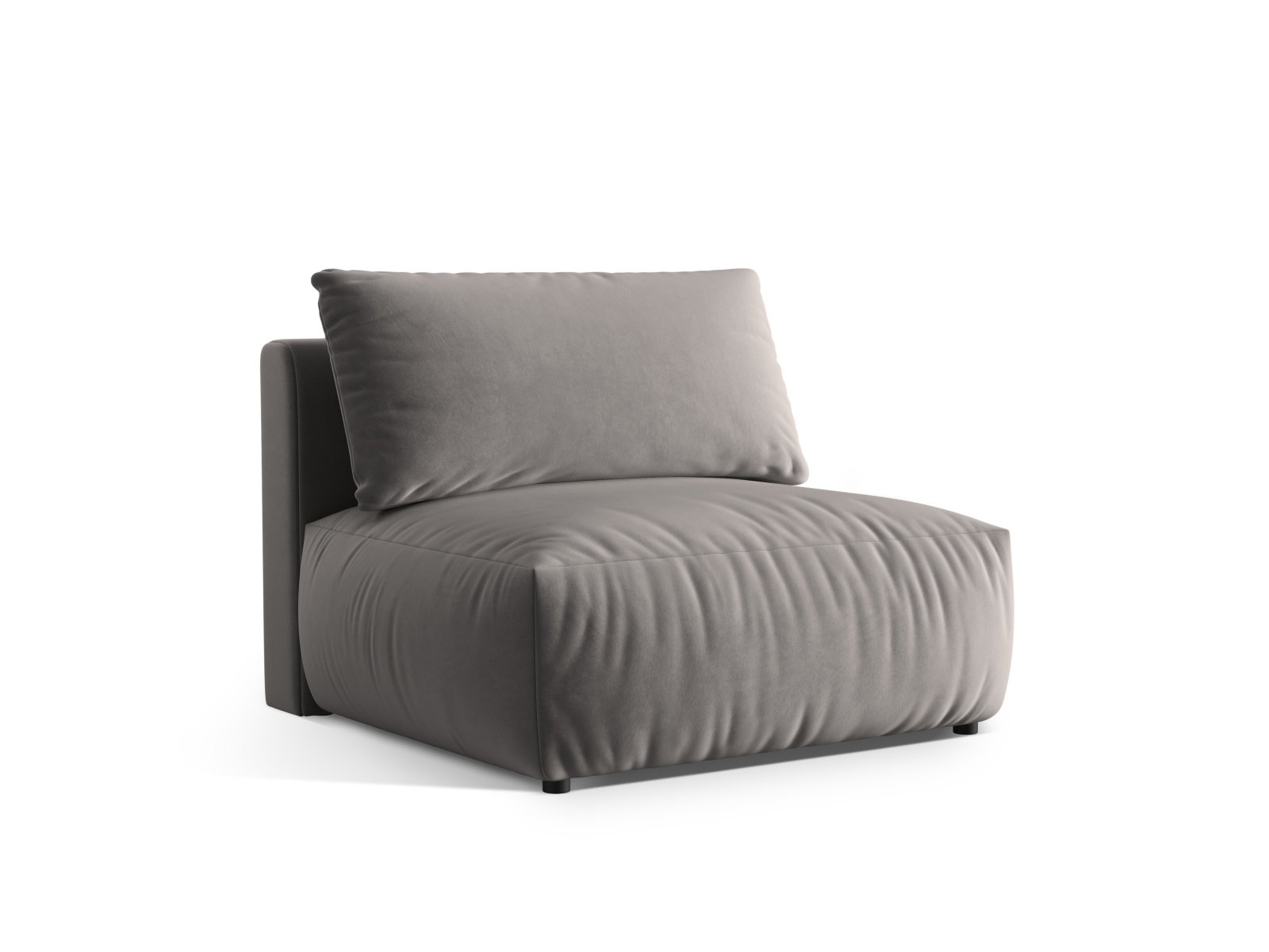 Velvet Modul Armless, "Chris", 1 Seat, 105x100x80