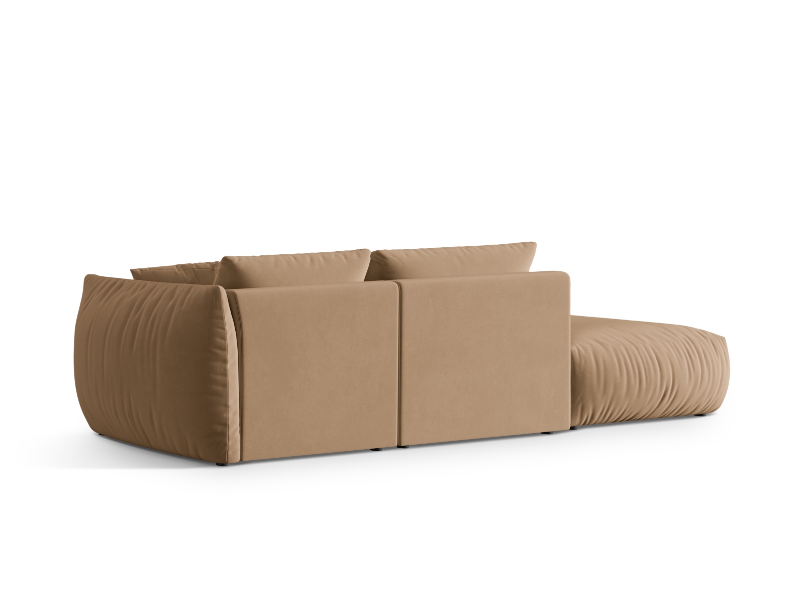 Velvet Left Modular Sofa, "Chris", 3 Seats, 315x100x80
