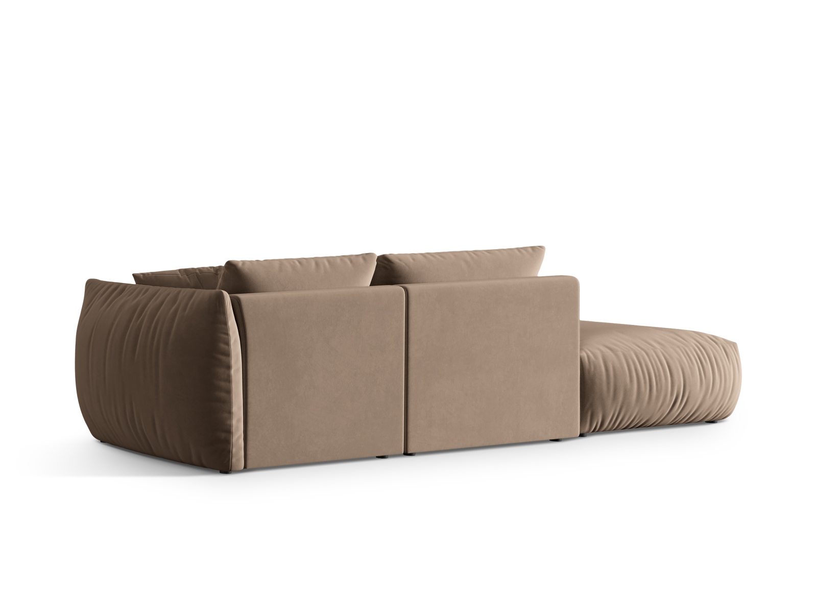Velvet Left Modular Sofa, "Chris", 3 Seats, 315x100x80