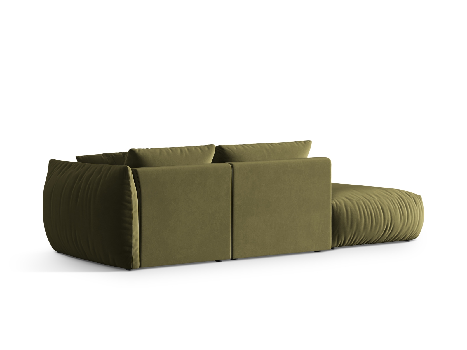 Velvet Left Modular Sofa, "Chris", 3 Seats, 315x100x80