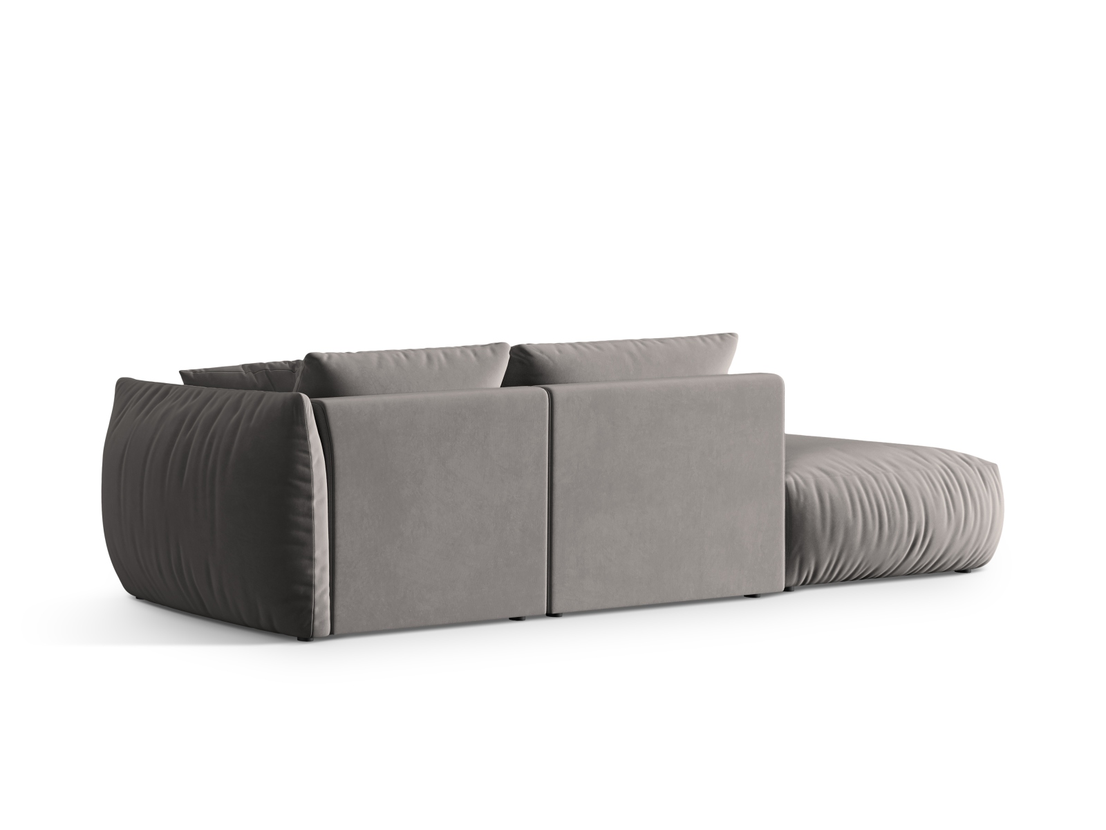 Velvet Left Modular Sofa, "Chris", 3 Seats, 315x100x80