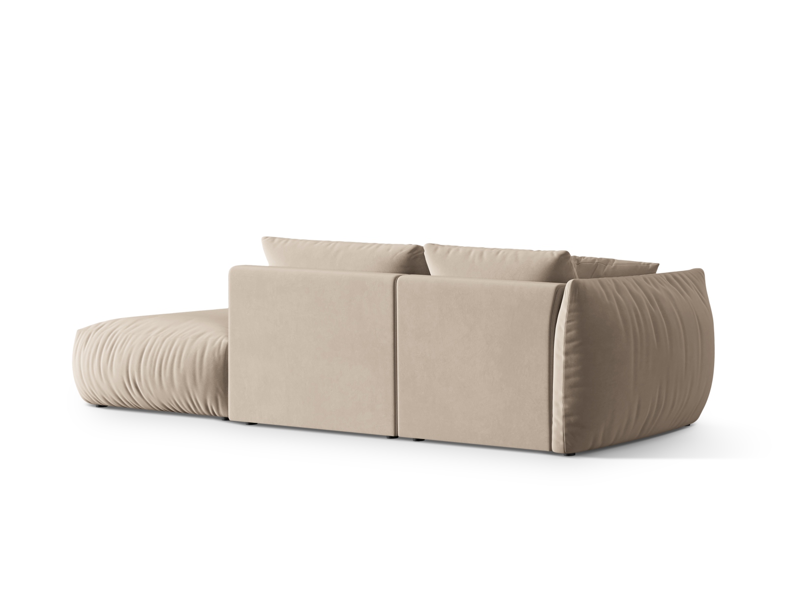 Velvet Right Modular Sofa, "Chris", 3 Seats, 315x100x80