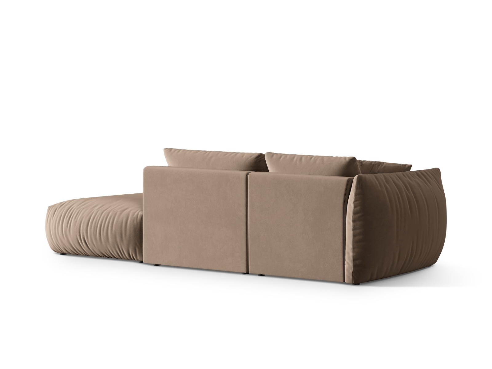Velvet Right Modular Sofa, "Chris", 3 Seats, 315x100x80