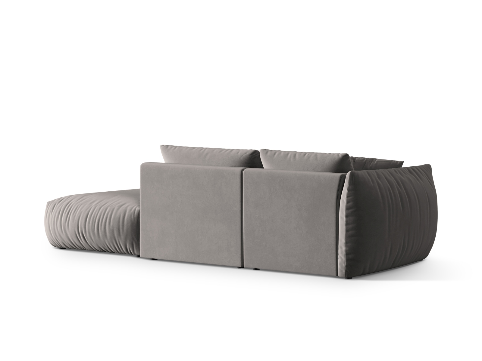 Velvet Right Modular Sofa, "Chris", 3 Seats, 315x100x80