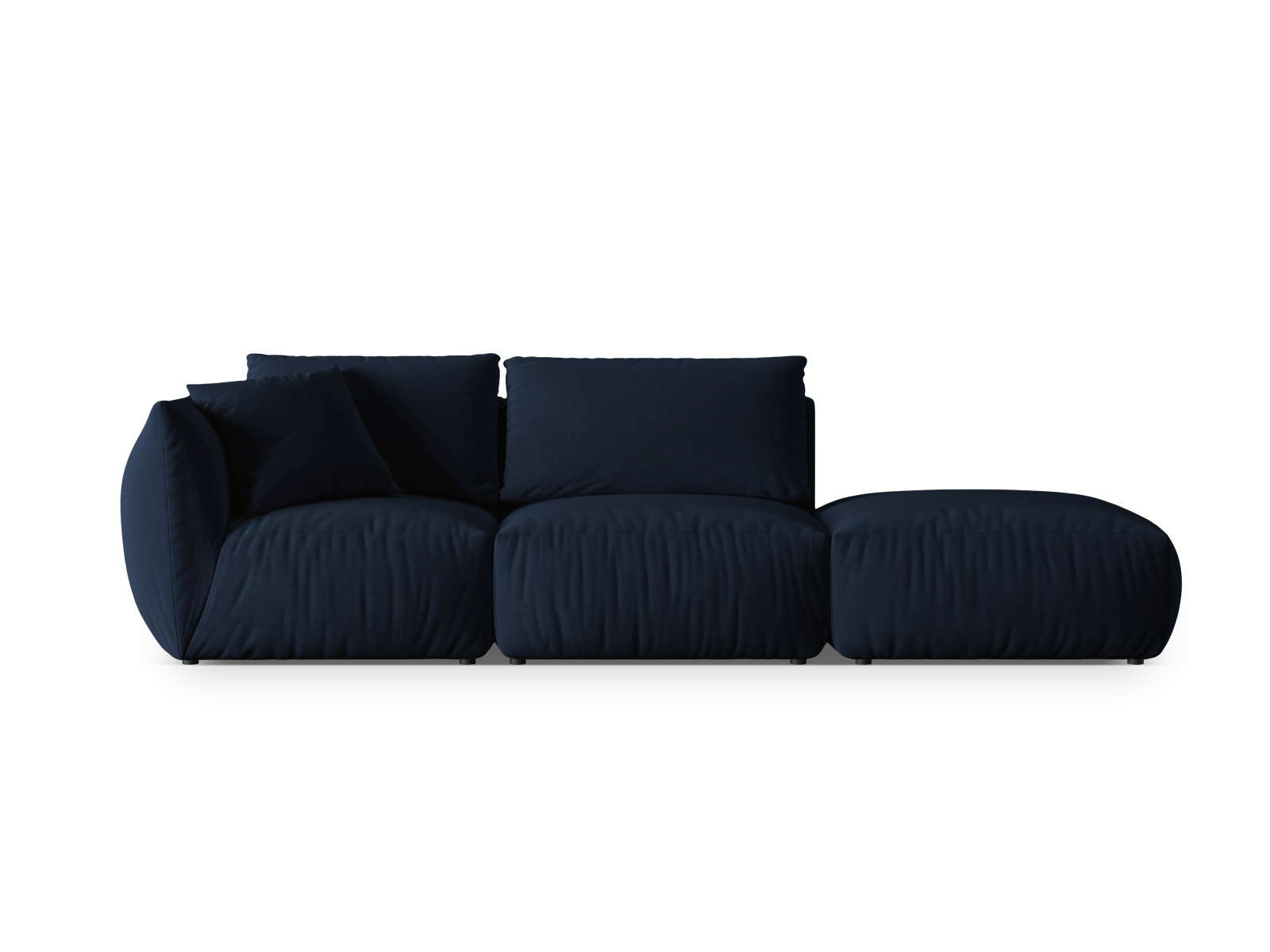 Velvet Right Modular Sofa, "Chris", 3 Seats, 315x100x80