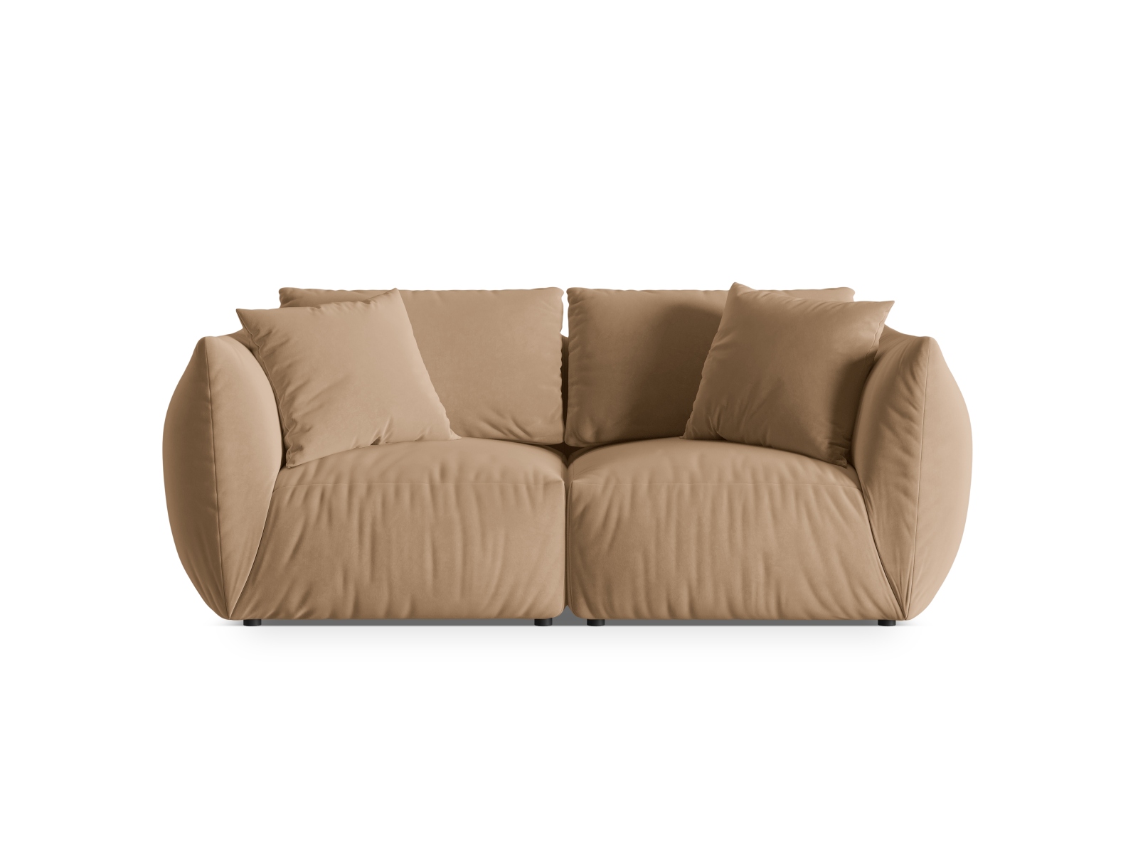 Velvet Modular Sofa, "Chris", 3 Seats, 220x100x80