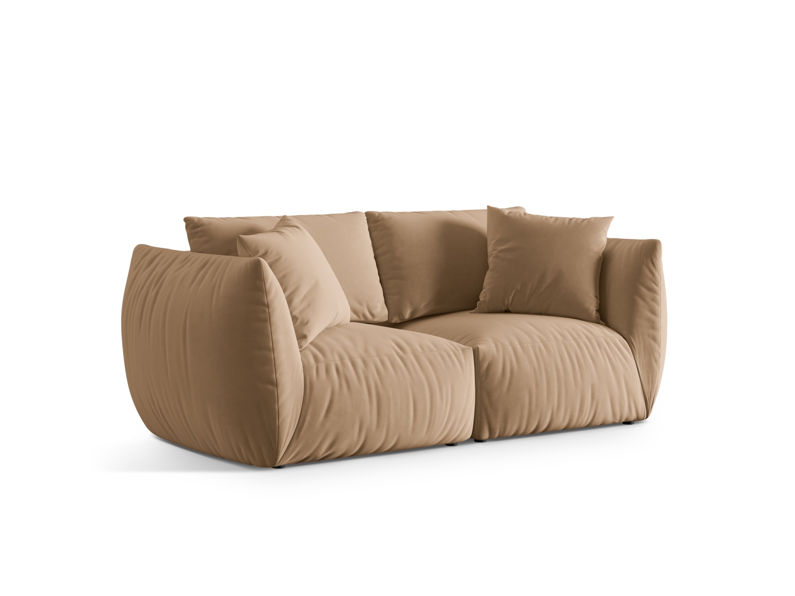 Velvet Modular Sofa, "Chris", 3 Seats, 220x100x80