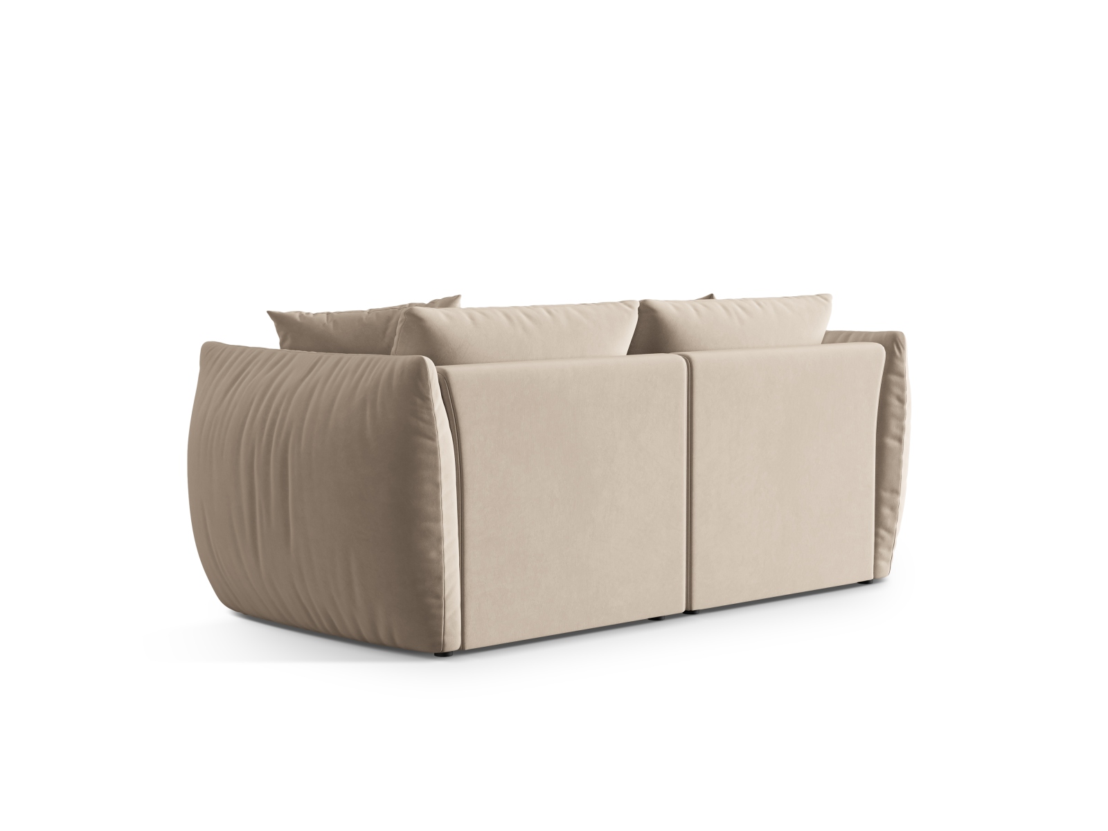 Velvet Modular Sofa, "Chris", 3 Seats, 220x100x80
