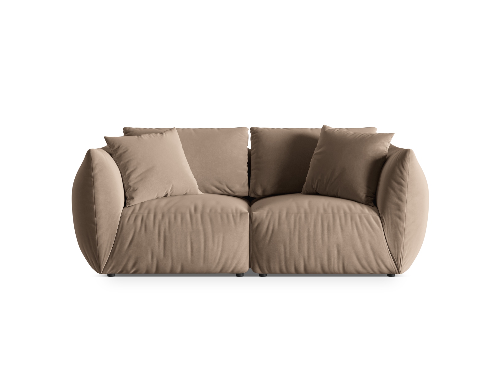 Velvet Modular Sofa, "Chris", 3 Seats, 220x100x80