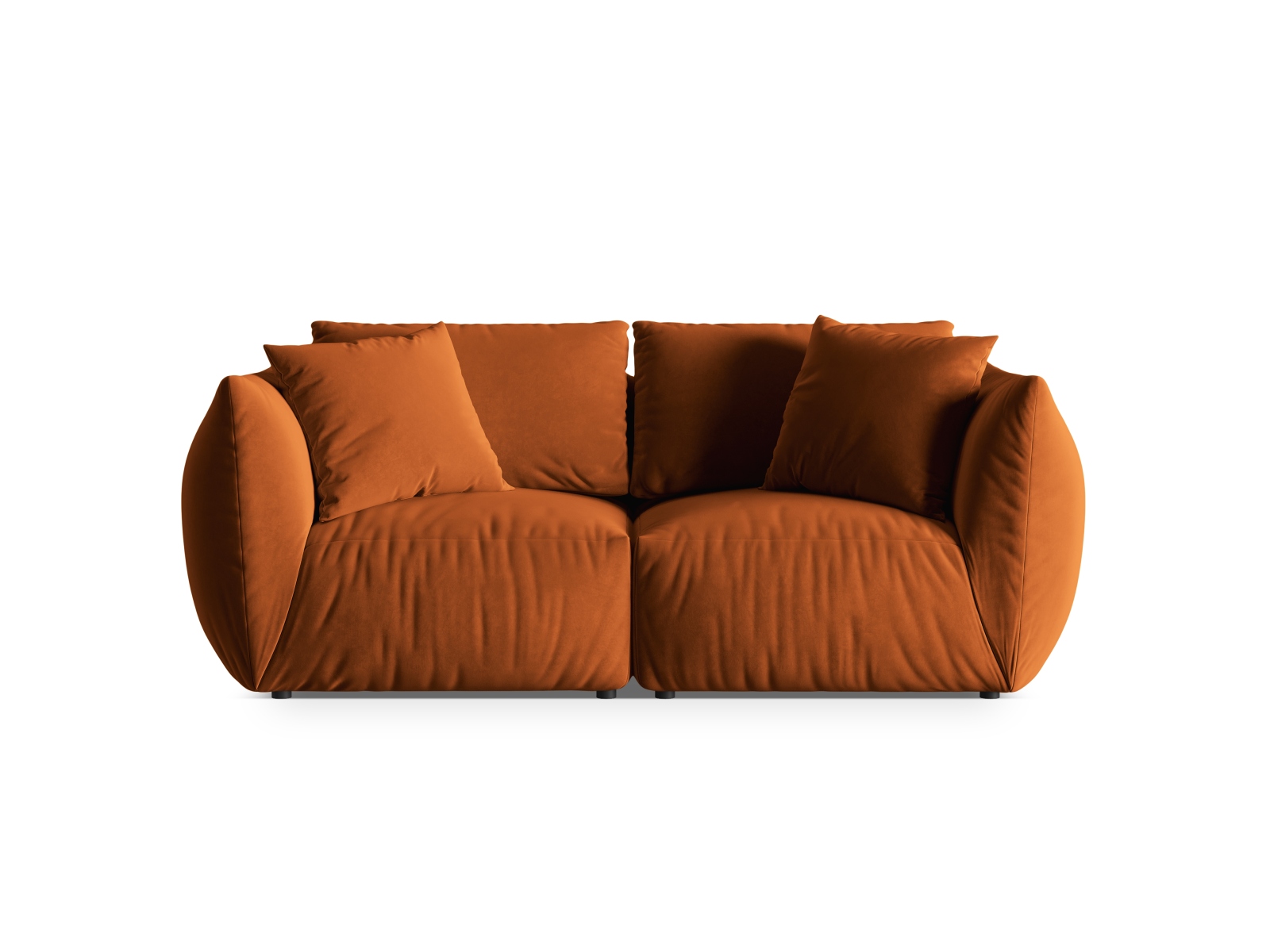 Velvet Modular Sofa, "Chris", 3 Seats, 220x100x80